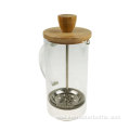 300mL Bamboo Lid Glass French Press Coffee Maker
